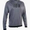 2022 Ion Wetshirt Hood Long Sleeve -Sports Shop wetshirt hood grey front 97262.1655926255